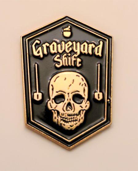 Graveyard Shift Enamel Pin