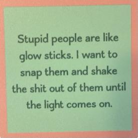 Stupid People Are Like Glow Sticks Coaster