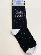 Fresh Out Of Fucks Womens Crew Sock