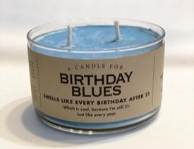 Birthday Blues Candle X