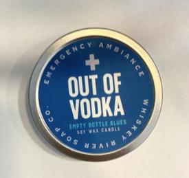 Out Of Vodka Tin Candle