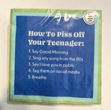 Load image into Gallery viewer, Piss off Teenager Napkins
